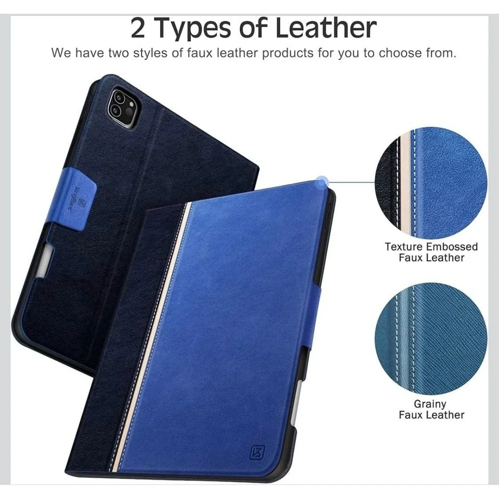 KingBlanc Vegan Leather Case for iPad Pro 11-inch‎ (M4/M5) 2024/2025